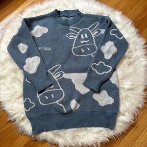 cow knit sweater